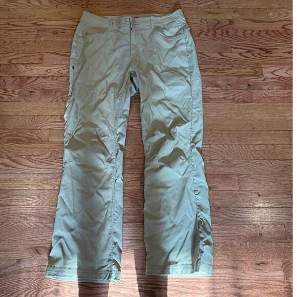Prana Pants - prAna Khaki Hiking Pants Womens 14 Standard Fit Outdoor Trail